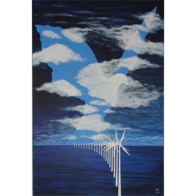 Kunst, Windkraft, Offshore, Erneuerbare Energien, Umweltschutz, Windrad